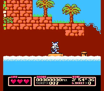 Tiny Toon Adventures 2 - Trouble in Wackyland (USA) screen shot game playing